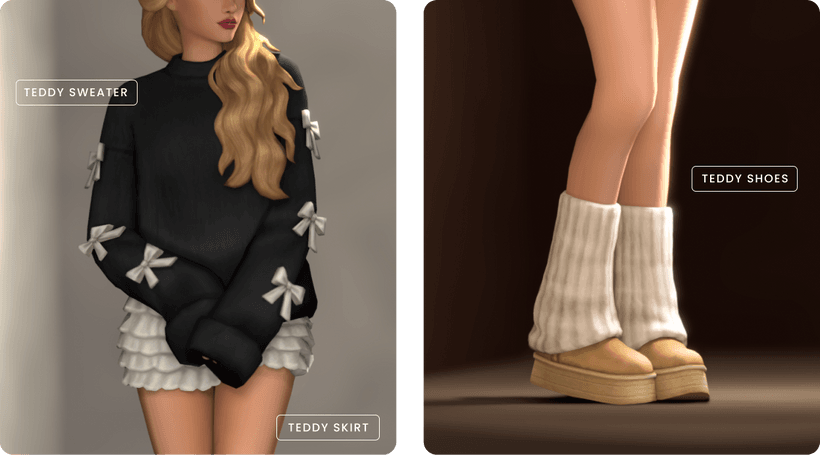 Галерея мода Сет одежды Teddy Outfit #1